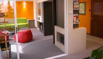 punto de informacion, edificio corporativo ENAP